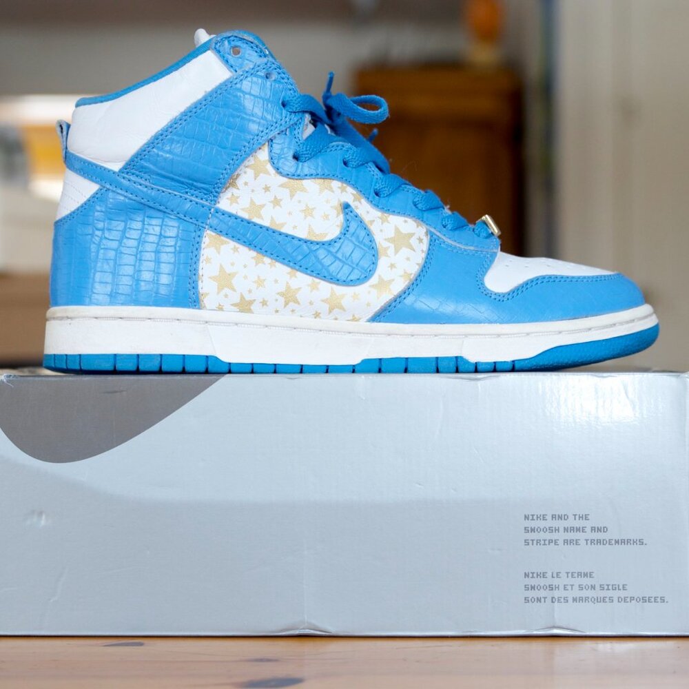 Nike Dunk SB High x Supreme Blue 2003 Rare OG Heat Size 10